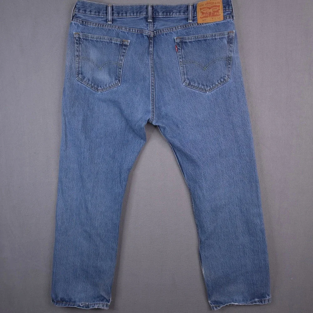 Levi's 505 Regular Fit Jeans Blue Denim 40x30 Straight Leg Workwear Casual